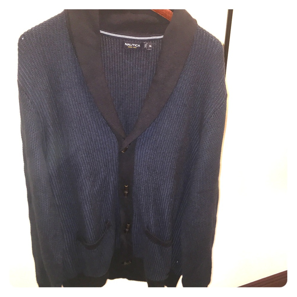 Men’s Nautica blue cardigan size XL